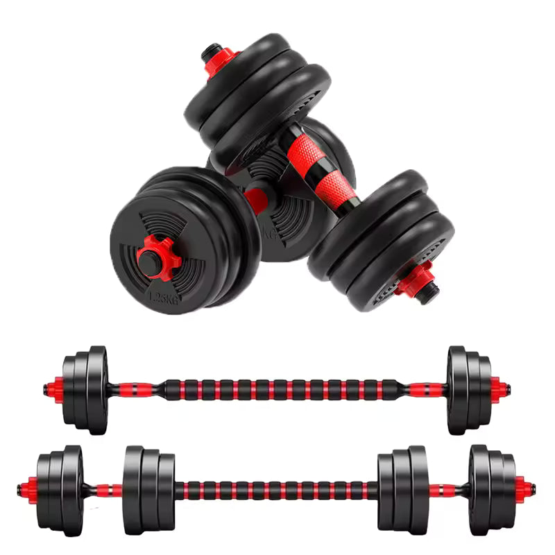 5–44 lb Adjustable Dumbbell to Barbell Set